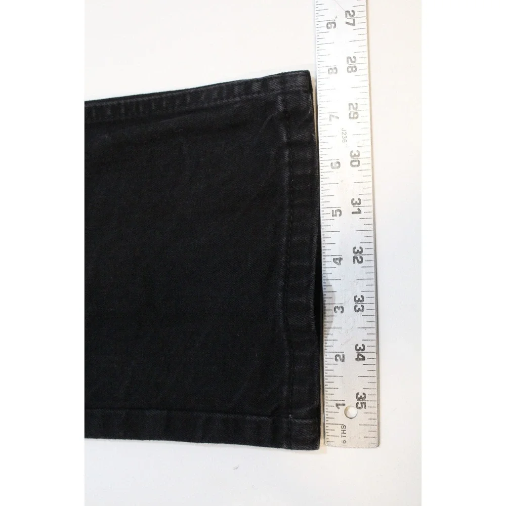 Levis 514 Jeans Mens 36x30 Black Straight Mid‎ Rise Dark Wash Denim